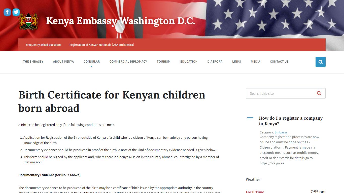 Birth Certificate for Kenyan children born abroad – Kenya Embassy ...